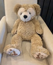 Disney Duffy Teddy Bear Jumbo Brown Stuffed 28” Plush HTF Ltd Ed Hidden Mickey