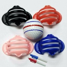 Golf Ball Marker Ball Triple Track 3 Line Marker Golf Mark Stencil with 2 Pen