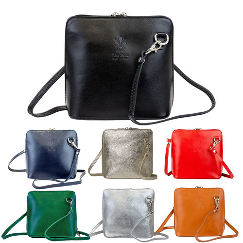 Ladies vera pelle crossbody - pelle,