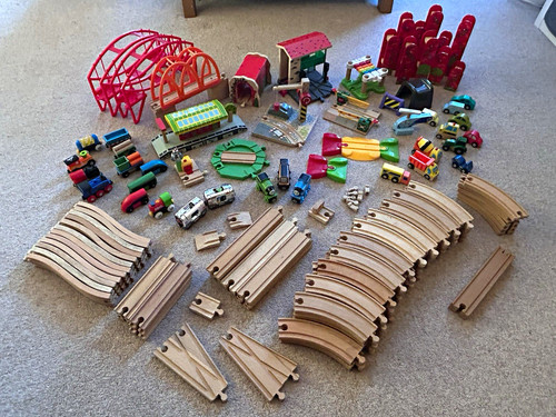 Wooden train track - track, with