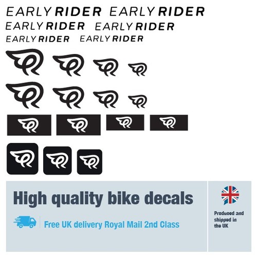 Early rider bike decals labels - rider,