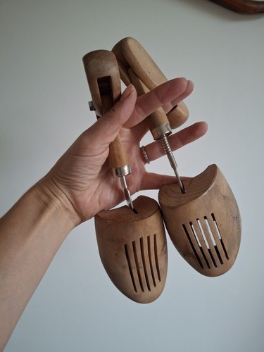 Vintage wooden shoe - , trees