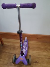 MINI MICRO DELUXE 3 WHEEL SCOOTER PURPLE - HEIGHT ADJUSTABLE