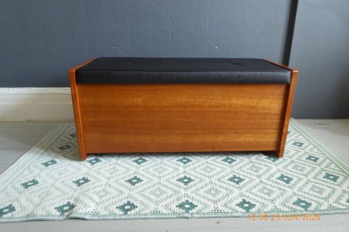 Vintage blanket box teak 1970s - teak,