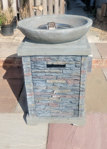 Slate effect patio heater - effect,
