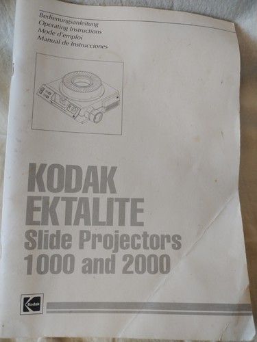 Instructions slide projector