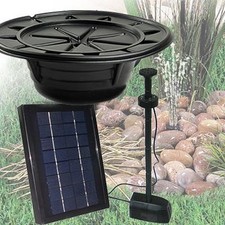 Solar Pebble Pond Kit - Complete Self-Contained Water Feature with LED Light