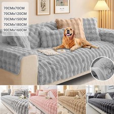 Soft Sofa Cover Plush Couch Cover Sofa Slipcover Non-slip Cozy Couch Slip Cover
