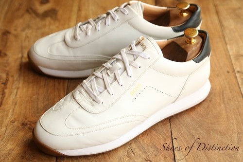 Hugo boss white leather shoes - boss,