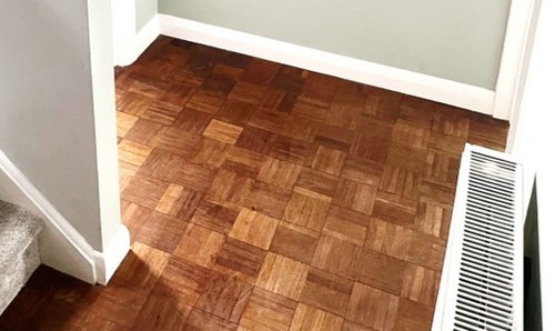 Teak parquet flooring - parquet,