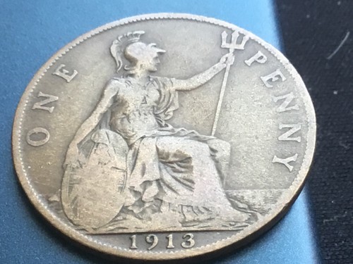 1913 british george penny 1d - british,