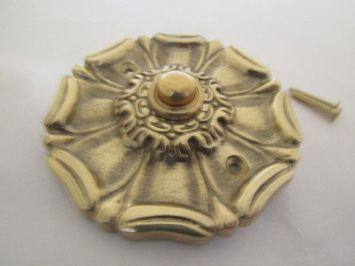 Solid brass door bell - bell, push