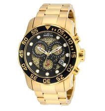 Invicta Men's 48mm Pro Diver Scuba Chronograph Watch Quartz Black Dial 19837