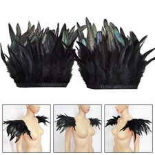 Feather Shrug Wings Shawl Plume Cape Shoulder Wrap for Halloween Cosplay