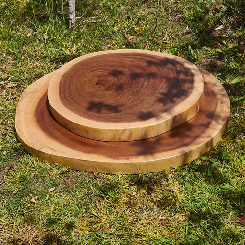 Solid acacia wood - solid, round