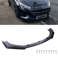 For Vauxhall Corsa E VXR Matte Black Front Bumper Spoiler Splitter Chin Body Kit
