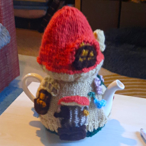Handmade wool knitted tea cosy - handmade,
