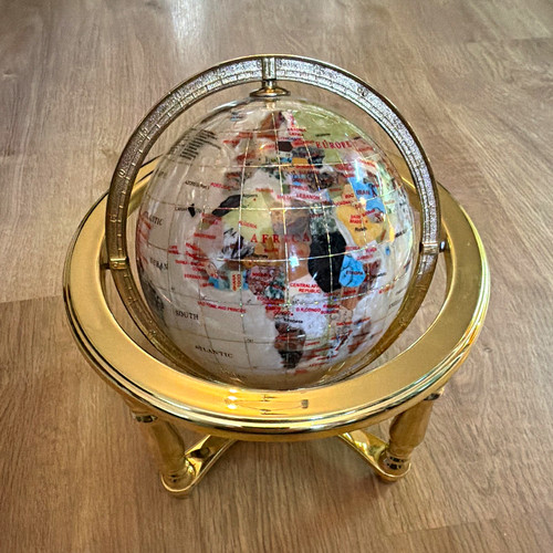Rotating tabletop world globe - rotating,