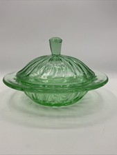 Bagley Uranium Glass Art  Deco