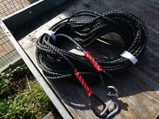 150ft 8mm ANCHOR ROPE BLACK Fishing rib sailing kayak w snap hook & d shackle ##