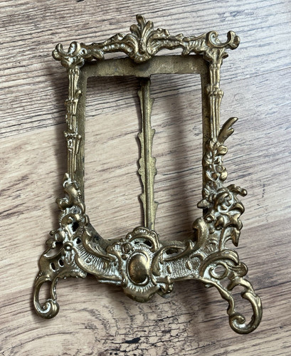 Vintage ornate brass picture - vintage,