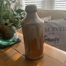 Beautiful Salt Glazed Old  Antique Stoneware Ginger Beer Bottle