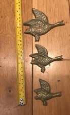 3 Vintage Hanging Brass Flying