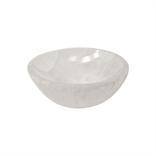 Selenite bowl round 10x3cm - bowl,