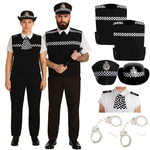 Couple police cop fancy dress - couple,