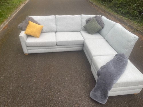 Large grey shape sofa bed - large,