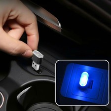 2x Mini USB Blue LED Car