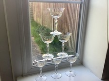 6 X Johnson Brothers Eternal Beau Sundae Dishes Champagne Glasses Cocktail Coupe
