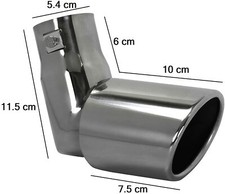 STEEL EXHAUST TRIM CURVED DOWN PIPE DROP MUFFLER TAIL PIPE TIP CAR DIESEL EX15