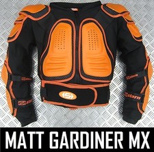 STERN 2 MOTOCROSS ENDURO BODY ARMOUR SUIT BIONIC JACKET ORANGE adult all sizes