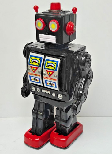 Vintage tinplate robot toy - vintage,