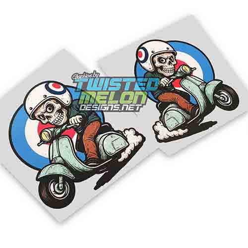 Mods skull rider lambretta - skull,