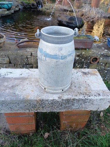 Vintage aluminium milk churn - vintage,