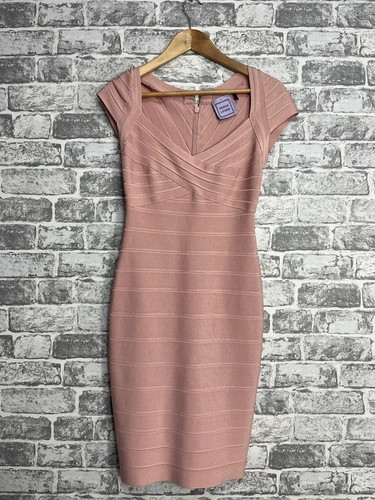 Herve leger pink bandage dress - pink,