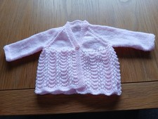 Hand Knitted Pink Matinee Coat