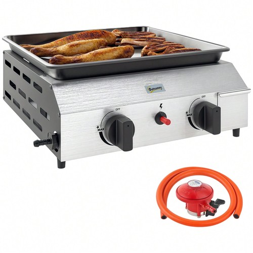 Burner portable gas plancha - 2-burner,