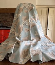 New Laura Ashley MTM MILLWOOD Duck Egg Deep Pleat Curtains 257cmW X 236cmL Huge