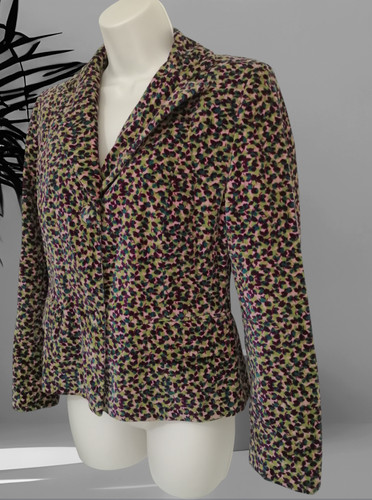 Velvet fitted jacket ditsy - jacket,
