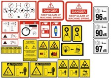 JCB Mini / Micro Digger Excavator . SAFETY WARNING DECAL STICKER KIT