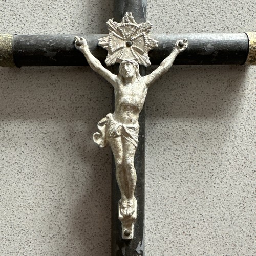 Antique wall crucifix c1900 - wall,