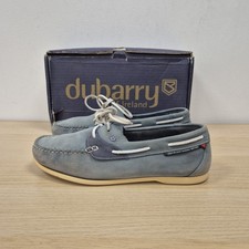 Dubarry Sardinia Moccasin Sailing Deck Boat Blue Suede Leather Shoes Uk 8 Eu 42