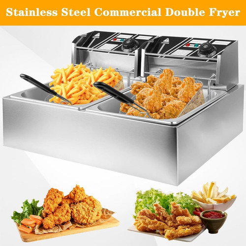 12l electric deep fryer - electric, dual
