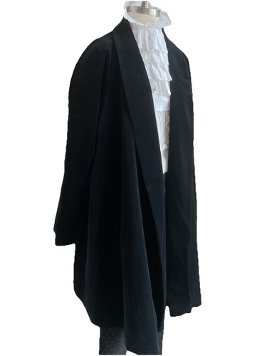 Vintage black velvet coat - velvet,