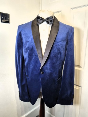 Next mens blue velvet - velvet, tuxedo
