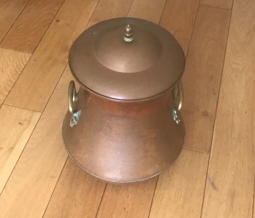 Vintage large copper doofpot - copper,