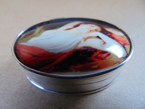 Sterling silver enamel - silver, novelty